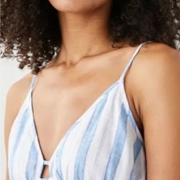 RAILS Avril Dress Size XXL Gibson Stripe Linen Blend 100% cotton Lining Midi New - Picture 3 of 16